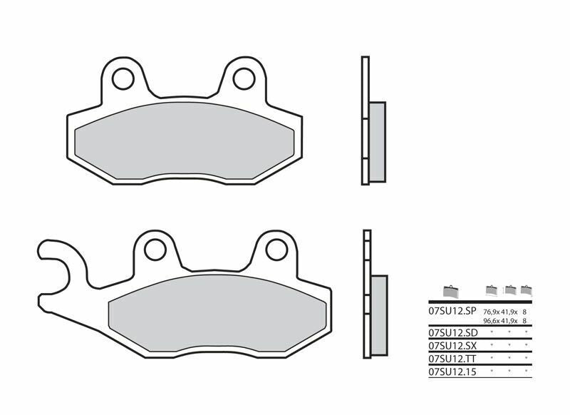 Set placute frana,frana disc BREMBO 07SU12SP 