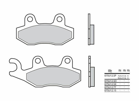 Set placute frana,frana disc BREMBO 07SU12SP 