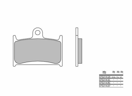 Set placute frana,frana disc BREMBO 07SU14SA 