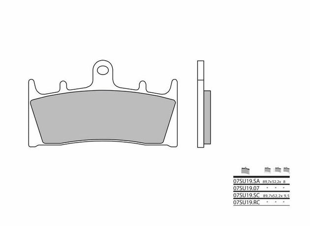 Set placute frana,frana disc BREMBO 07SU1907 