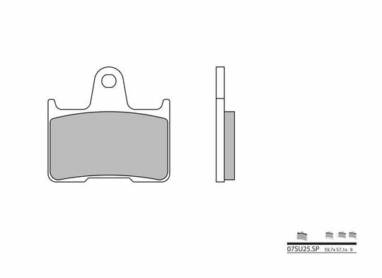 Set placute frana,frana disc BREMBO 07SU25SP 