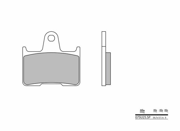 Set placute frana,frana disc BREMBO 07SU25SP 