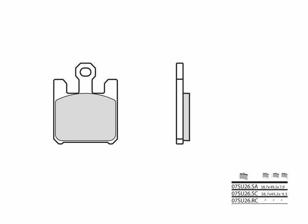 Set placute frana,frana disc BREMBO 07SU26SA 