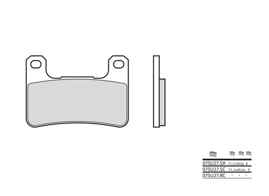 Set placute frana,frana disc BREMBO 07SU27LA 