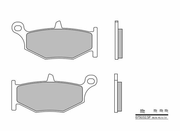 Set placute frana,frana disc BREMBO 07SU32SP 