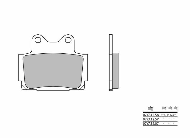 Set placute frana,frana disc BREMBO 07YA1207 