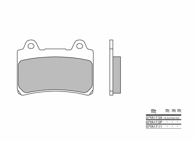 Set placute frana,frana disc BREMBO 07YA1711 