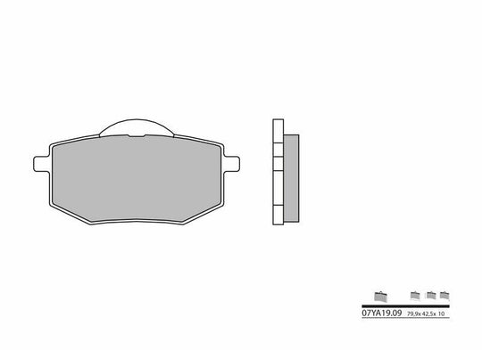 Set placute frana,frana disc BREMBO 07YA1909 