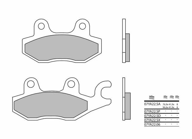 Set placute frana,frana disc BREMBO 07YA2206 