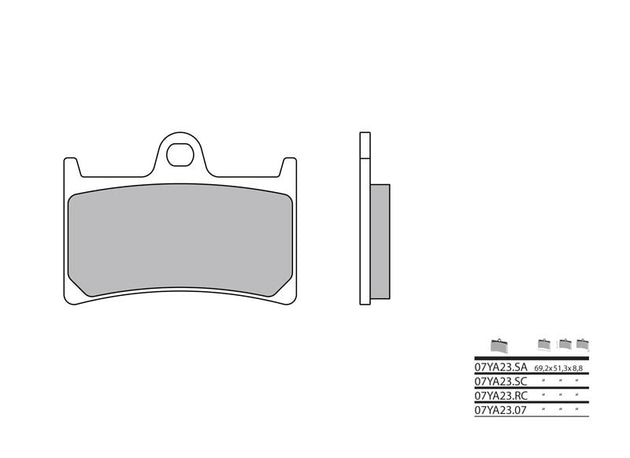 Set placute frana,frana disc BREMBO 07YA23LA 