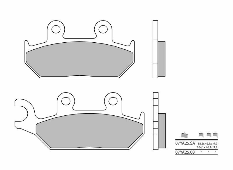 Set placute frana,frana disc BREMBO 07YA25SA 