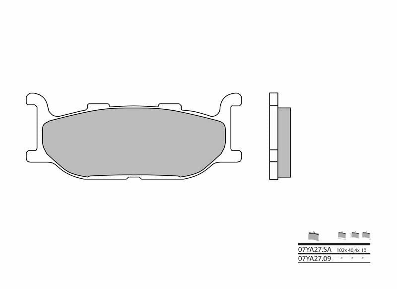 Set placute frana,frana disc BREMBO 07YA2709 