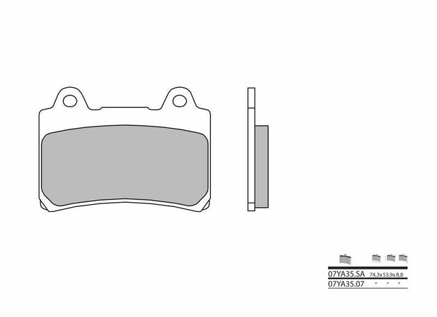 Set placute frana,frana disc BREMBO 07YA3507 