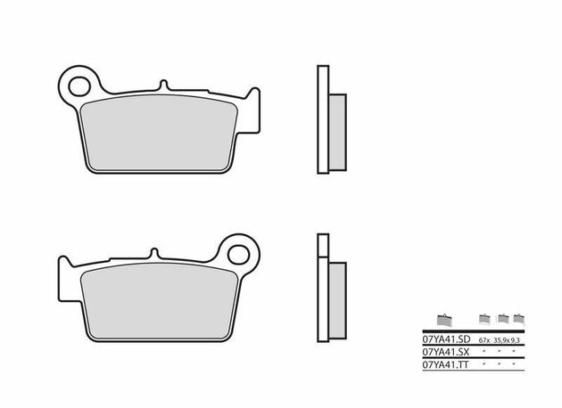 Set placute frana,frana disc BREMBO 07YA41SD 