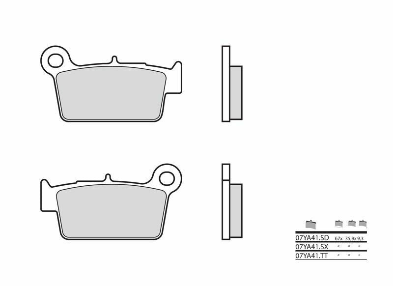 Set placute frana,frana disc BREMBO 07YA41SD 