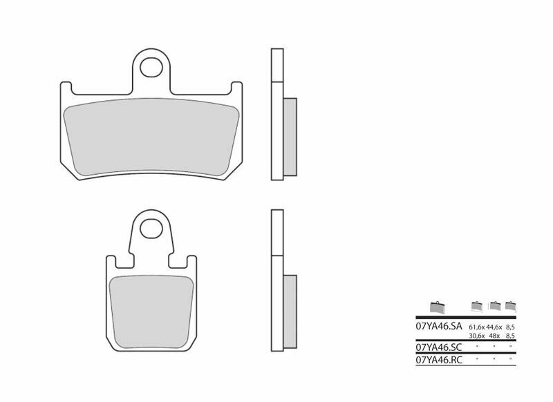 Set placute frana,frana disc BREMBO 07YA46SA 