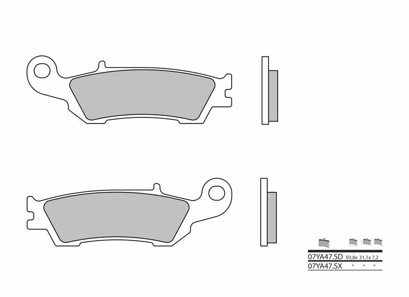 Set placute frana,frana disc BREMBO 07YA47SD 