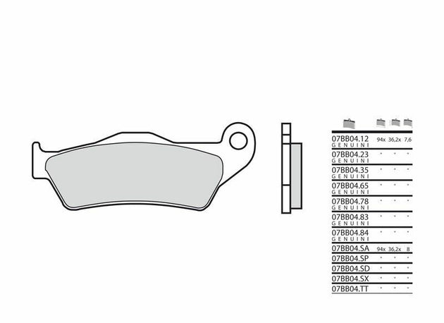 Set placute frana,frana disc BREMBO 07BB0483 