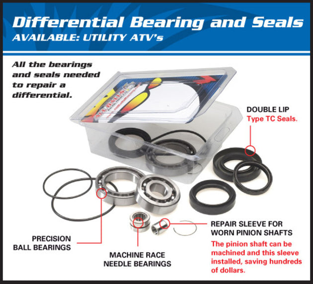 ALL BALLS Rear Differential Bearing & Seal Kit Polaris Sportsman - Extra