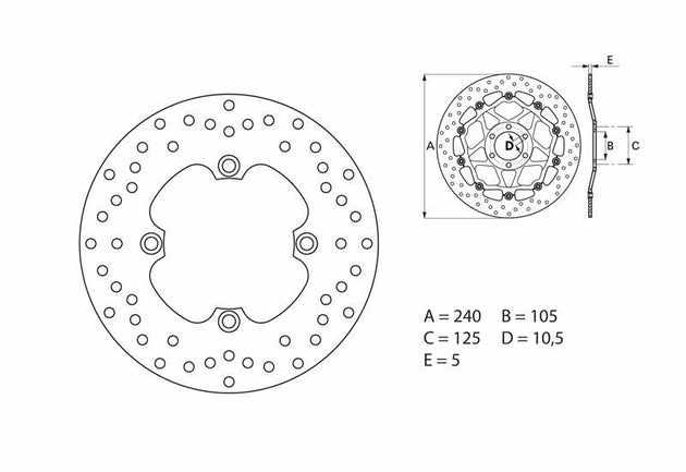 Disc frana BREMBO 68B40780 