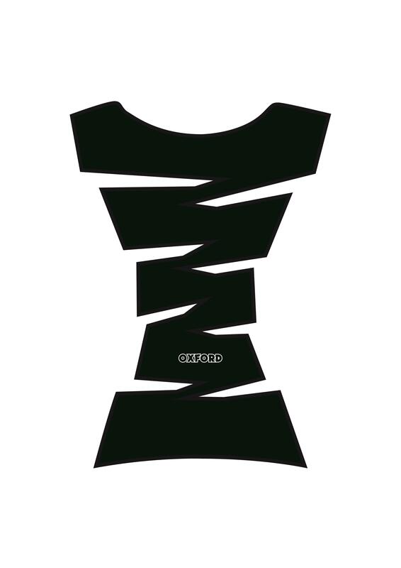 OXFORD Jagged Vinyl Tank Cover Black - Extra
