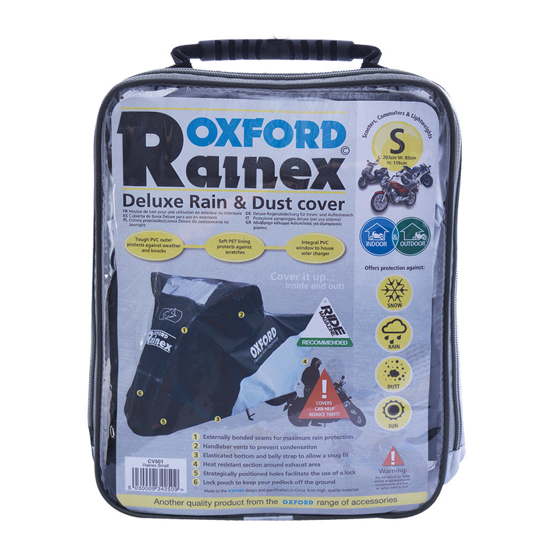 OXFORD Outdoor Protective Cover Rainex Black/Silver - Moto / Scooter - M - Extra