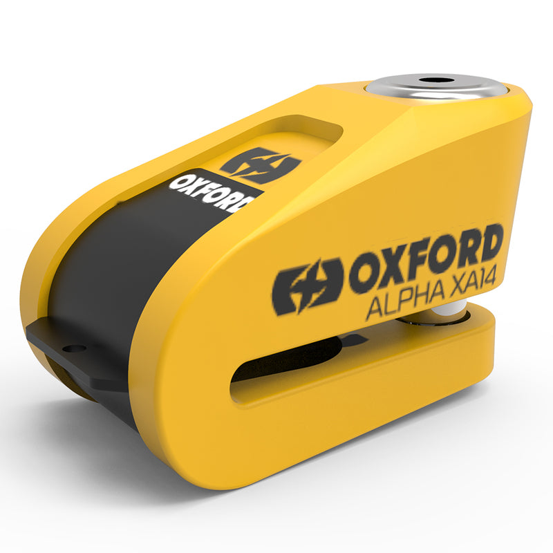 OXFORD Alpha XA14 Alarm Disc Lock Ã˜14mm Stainless Steel Black/Yellow - Main