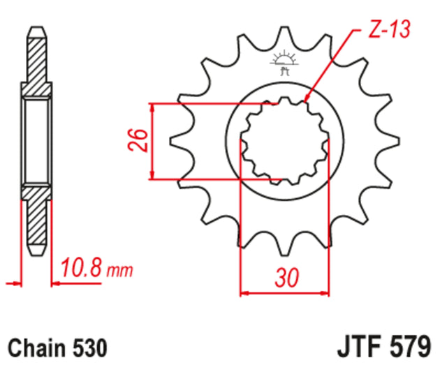 Pinion lant JT SPROCKETS JTF579.18RB 