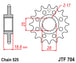 Pinion lant JT SPROCKETS JTF704.15RB 