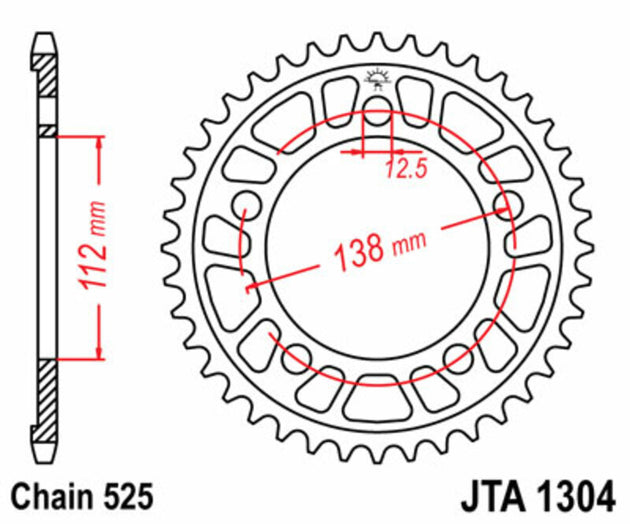 Roata dintata JT SPROCKETS JTA1304.44 
