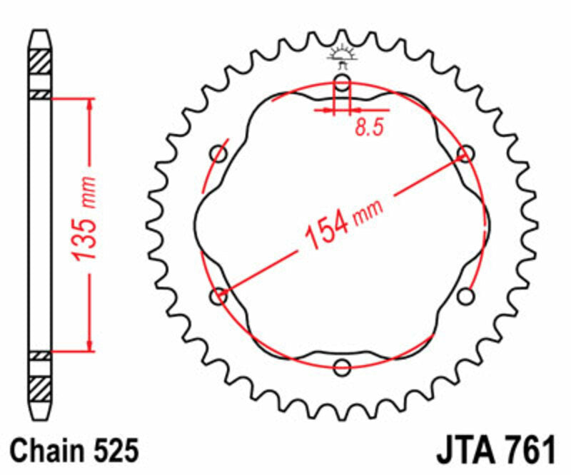 Roata dintata JT SPROCKETS JTA761.38 