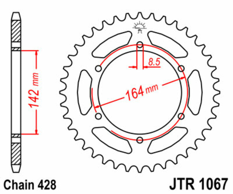 Roata dintata JT SPROCKETS JTR1067.52 