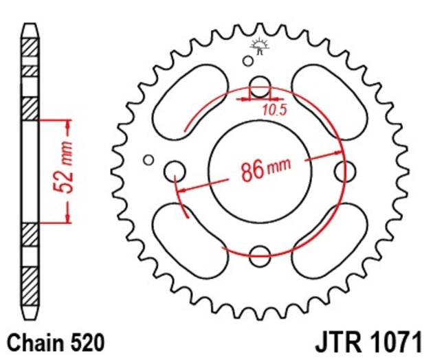 Roata dintata JT SPROCKETS JTR1071.30 