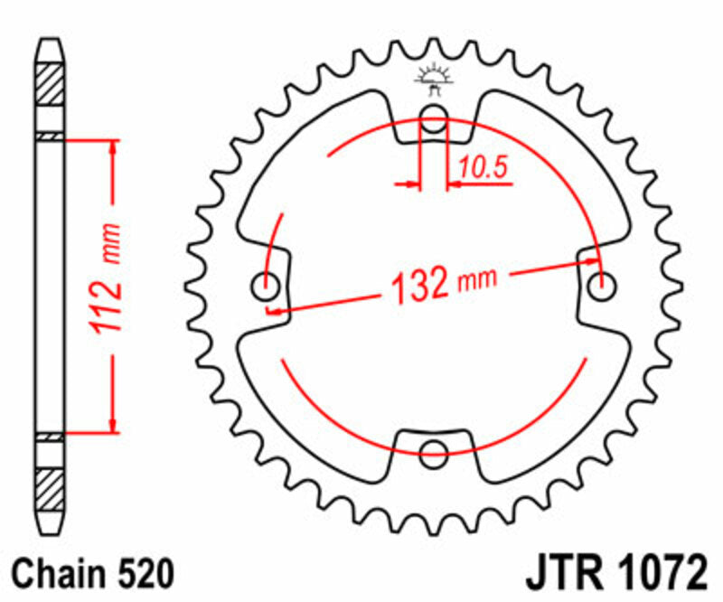 Roata dintata JT SPROCKETS JTR1072.38 