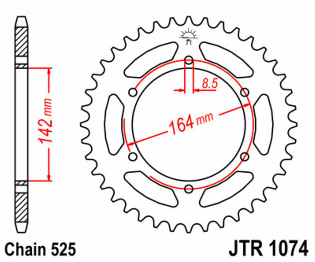 Roata dintata JT SPROCKETS JTR1074.44 