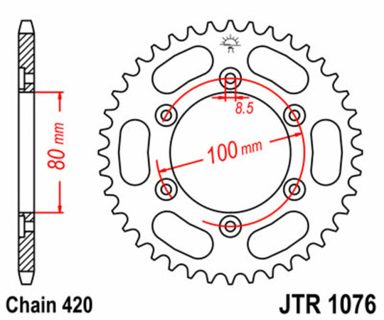 Roata dintata JT SPROCKETS JTR1076.52 