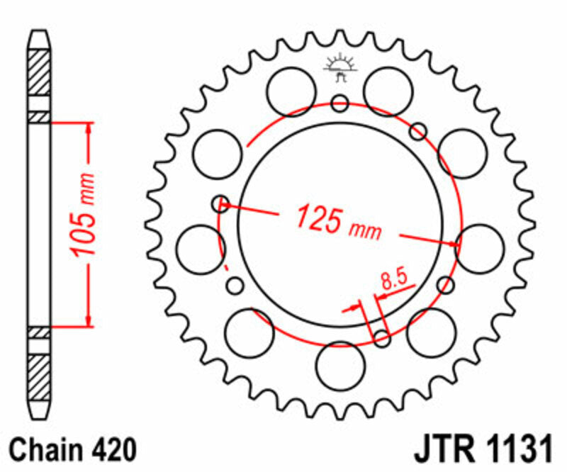 Roata dintata JT SPROCKETS JTR1131.58 