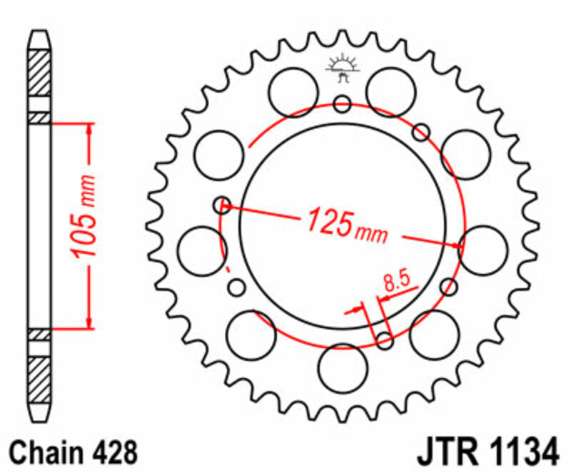 Roata dintata JT SPROCKETS JTR1134.52 