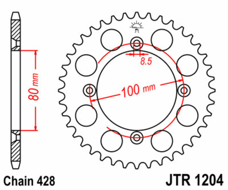 Roata dintata JT SPROCKETS JTR1204.50 