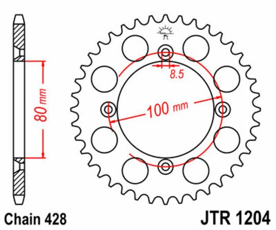 Roata dintata JT SPROCKETS JTR1204.50 