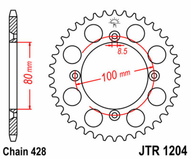 Roata dintata JT SPROCKETS JTR1204.50 