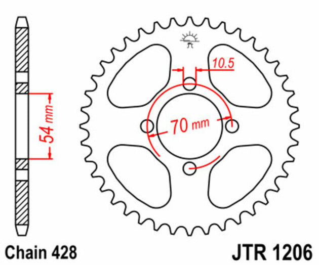 Roata dintata JT SPROCKETS JTR1206.42 