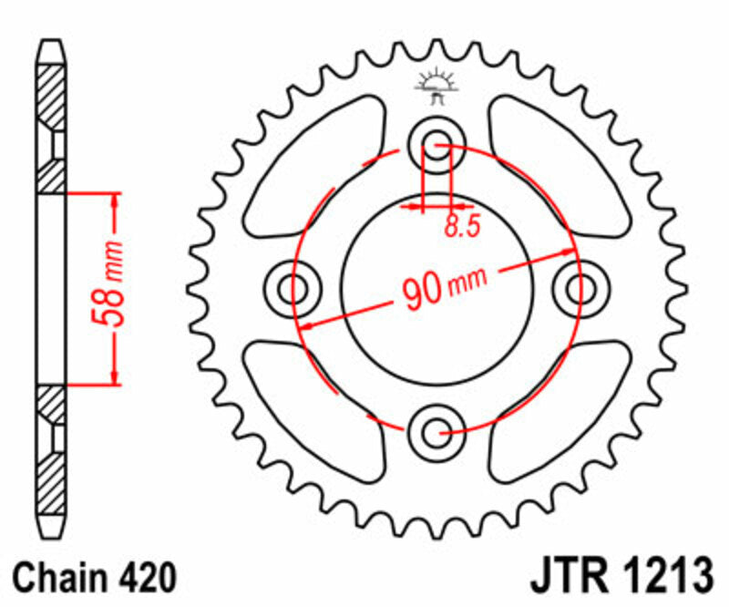 Roata dintata JT SPROCKETS JTR1213.37 