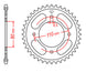 Roata dintata JT SPROCKETS JTR1219.42 
