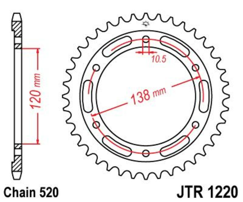 Roata dintata JT SPROCKETS JTR1220.38 