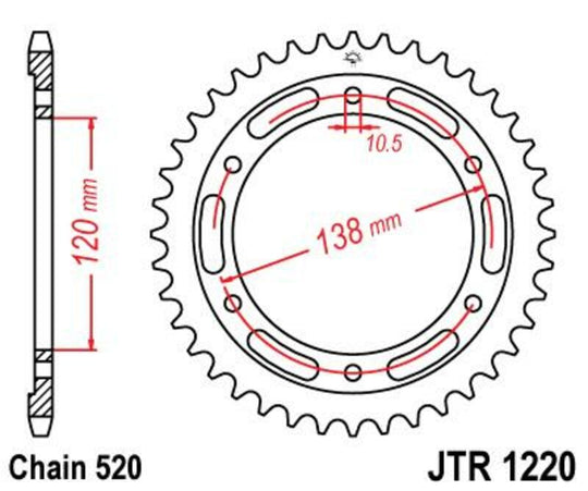 Roata dintata JT SPROCKETS JTR1220.38 
