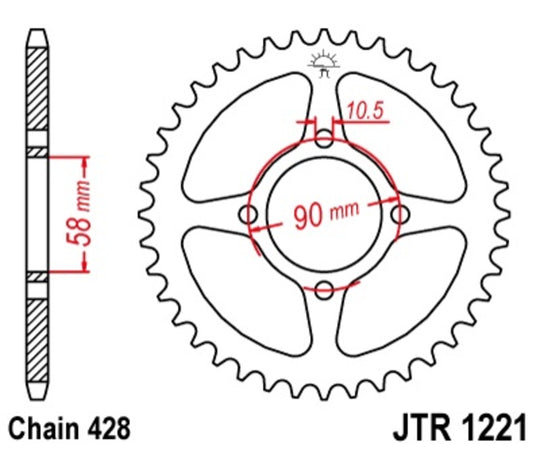 Roata dintata JT SPROCKETS JTR1221.44 