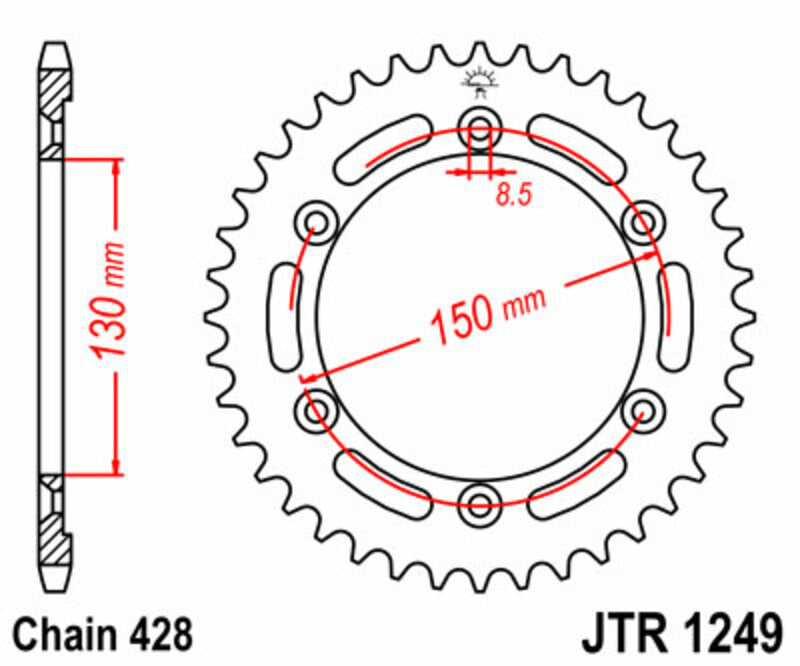 Roata dintata JT SPROCKETS JTR1249.51 