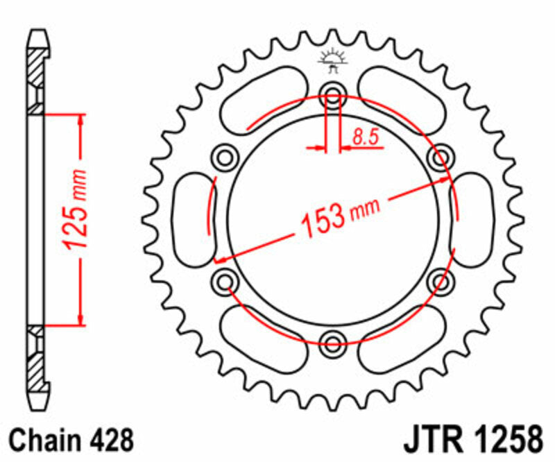 Roata dintata JT SPROCKETS JTR1258.54 