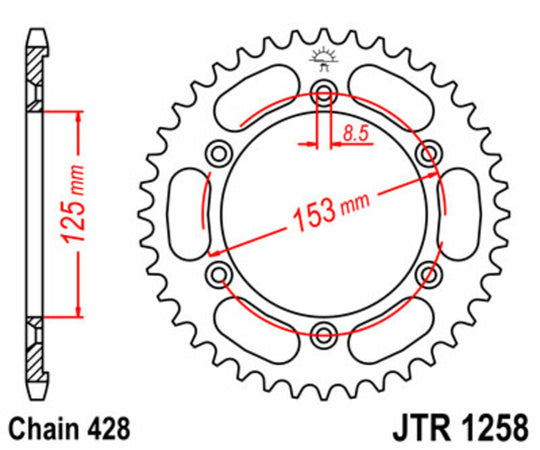 Roata dintata JT SPROCKETS JTR1258.54 